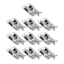 Durable Hard Metal Snap On Foot Presser Foot Kit For Low Shank Sewing Machines Quick Clicking System Adjustable Bias Binder Foot Compatible With