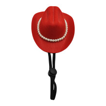 Pălărie Fedora pentru decorațiuni pentru capul animalelor de companie, pălării Fedora cu perle, accesorii pentru capul câinilor de Halloween,