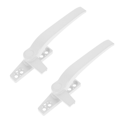 2Pcs White Aluminum Alloy Window Handles Durable Modern Window Pulls 2