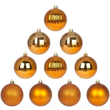 Orange Bronze 2.5" Shatterproof Christmas Balls – Compatible with Holiday, Birthday, Halloween & Wedding Decor – Set of 10