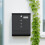 Postkasse med avisholder - Mat metalfinish 1