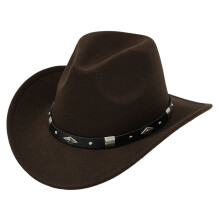 Western cowboyhoed, unisex, koffiekleurig, 1 stuk
