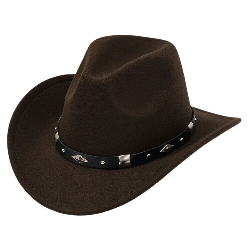 Western Cowboyhat Unisex Kaffe 1 stk.