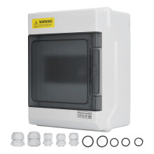 Bus Bars Power Distribution Box6Way Din Rail Waterproof Circuit Breaker Enclosure Fire Safety Weatherproof High Quality Material Outdoor Use Easy