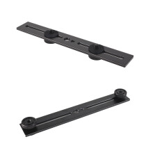 Soporte doble de aluminio para cámaras DSLR de alta capacidad de carga. Accesorios ideales para fotografía y vídeo.