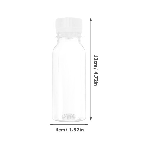 10Pcs Portable Clear Pet Bottles Multi-Function Juice and Milk Storage 1