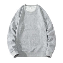 Men's Solid Color Long Sleeve Casual Style Loose Fit Crew Neck Sweatshirt Pullover Tops