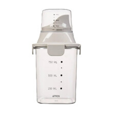 Contenitore da cucina trasparente con misurino, piccolo, 1 litro - Scatola sigillata multiuso per ingredienti secchi e liquidi
