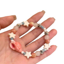 Lässige Keramik-Sternmuscheln, elegante und leichte Handgelenk-Accessoires, Strandurlaub-Schmuck-Accessoire