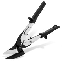 Heavy Duty Aviation Snips With Fine Serrated Edges And Rubberized Non Slip Handle For Durable Sheet Metal Cutting