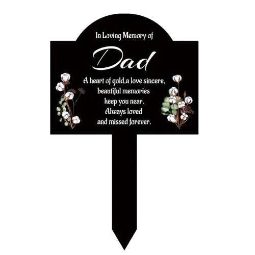 Placa de cemitério memorial para mãe e pai, para decoração de casa e jardim.