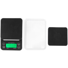 Back Lit LCD Coffee Scale For Pour Over Drip Espresso High Precision Built In Timer Tare Function Adjustable Auto Off Time Unit Conversion Heat