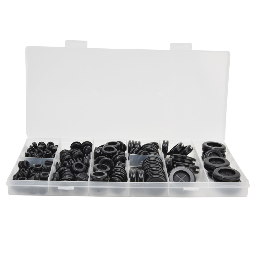 Uv Resistant Rubber Grommet Assortment Sturdy Waterproof Oil Resistant Heat Resistant Vibration Reduction Wire Protection Flexible Material Easy 9191629185856