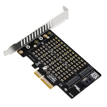 M-nyckel M.2NVME SSD till PCI-EX4-adapter stöder B/M-nyckel M.2ngff-SSD till adapter till PCIE expansionskort med dubbla fack