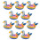 10pcs Inflatable Bird Drink Holders, 27x21cm Pool Party Float Accessories 2