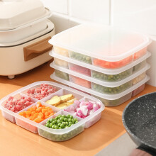 Contenitori per alimenti in offerta a meno di 5 dollari, vassoio per verdure diviso con coperchio, contenitore quadrato per verdure, piatto da
