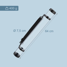 Posterrolle für sicheren Transport, transparent, verstellbarer Gurt