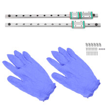 Miniatuur lineaire geleiderail van lagerstaal met kogellagers, voorgespannen blokken van roestvrij staal, soepel glijdend.