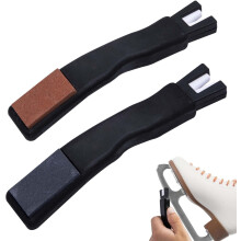 2pcs Ceramic Ice Skate Sharpeners, Double-Sided, Portable Blade Sharpening Tool for Hockey Skates, Compatible with All Skates