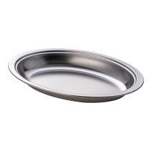 Bandeja para cocinar pescado al vapor, de acero inoxidable, ovalada, multifuncional, para uso doméstico o en restaurantes, color plata/oro.