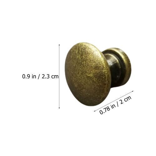 6Pcs Zinc Alloy Bronze Drawer Pull Knobs Antique Round Cabinet Handles 1