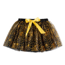 Kids Printed Tutu Skirt Yellow Tulle Ballet Dance Party