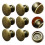 6Pcs Zinc Alloy Bronze Drawer Pull Knobs Antique Round Cabinet Handles 4