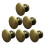 6Pcs Zinc Alloy Bronze Drawer Pull Knobs Antique Round Cabinet Handles 5