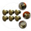 6Pcs Zinc Alloy Bronze Drawer Pull Knobs Antique Round Cabinet Handles 9