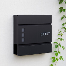Cassetta postale con tubo per giornali - Design in ferro da parete