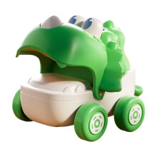 Speelgoedauto met trekkoord en dinosaurusmotief, met beweegbare bek, haai- en dinosaurusdesign – Educatieve auto met terugtrekkoord voor kinderen