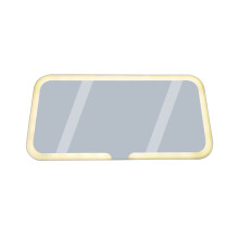 Dimbaar, oplaadbaar LED-zonneschermspiegel voor in de auto met aanraakbediening, compatibel met de meeste voertuigen.