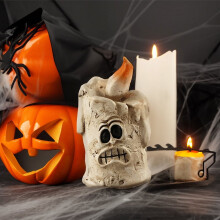 Halloweenske ozdoby v tvare múmie – strašidelná dekorácia na stôl zo živice, kreatívny darček do zahraničia (kompatibilný s
