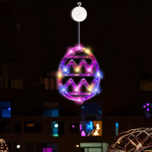 Ostereier-Fensterlichter, Neon-Silhouette-Lampe mit Saugnapf, batteriebetrieben, kompatibel mit Osterdekoration