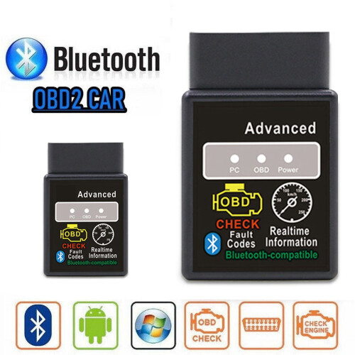 Narzędzie diagnostyczne OBD2Bluetooth, kasowanie kontrolki Check Engine, kompatybilne z systemami iOS/Android/Windows