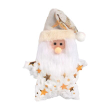 Décoration de Noël Père Noël en peluche, en forme d'étoile, tissu doux, pour la maison, le bureau ou les fêtes. Décoration de Noël idéale