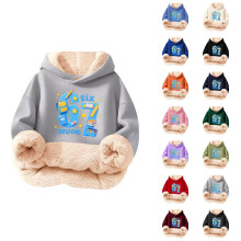 Multicolor Print Hooded Sweatshirt For Kids – Cozy Lleece Sweatshirt With Graphic Hoodie For Boys And Girls