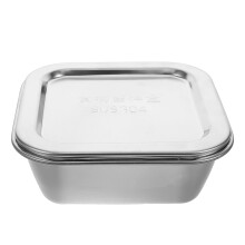 Boîte de conservation alimentaire en acier inoxydable de grande capacité au design élégant, idéale pour la cuisine et le bureau.