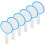 6Pcs Small Blue Foam Whiteboards Single-Side for Score and Write 2