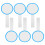 6Pcs Small Blue Foam Whiteboards Single-Side for Score and Write 3