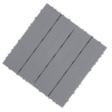 Minkissy Grey Outdoor Deck Tiles Interlocking Set for Greenhouse Flooring, and Versatile, Ideal for Busy Families, 1 Set
