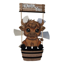 Animal Windmill - Outdoor Cute Animal 3D Garden Sculpture 3D Wind Spinner Hanging Yard Garden Decor Gifts Indoor/Outdoor Decor White