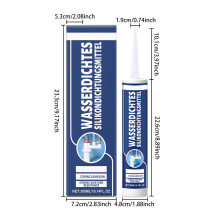 Advanced Silicone & Urethane Sealant – Waterproof, Low Odor, Anti-Shrink, 300 mL; compatible with RV, kitchen, bath, windows, doors, glass