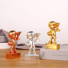 Plastic Golden Award Trophy with Football Theme Ideal for Party Favors and Prizes