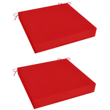 Set di 2 cuscini per sedie da esterno da 45 cm, impermeabili e resistenti allo sbiadimento, con maniglie e lacci, spessi cuscini per sedute da patio