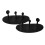 Silicone weightlifting grip pads black three-finger design 1