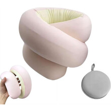 Adjustable Spiral Travel Pillow for Neck Support – Compatible with Car, Airplane, Office & Camping