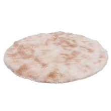 47 Inch Round Area Rug 1-Pack Khaki Polyester Non- Floor Mat for Living Room