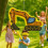 Construction Vehicle Piñata Set with Bat & Mask 1