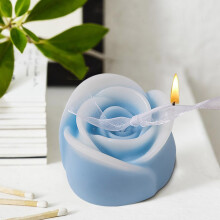 Rose Candle | Flower Candle Gift | Home Decoration, Relaxing Scented Jar, Wedding Decor, Romantic Present, Long-Burning Rose Scent